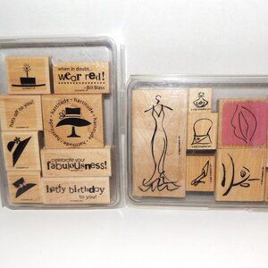 2 Sets Stampin’ Up! Woman Themed Stamps Hattitude & Haute Couture New Other